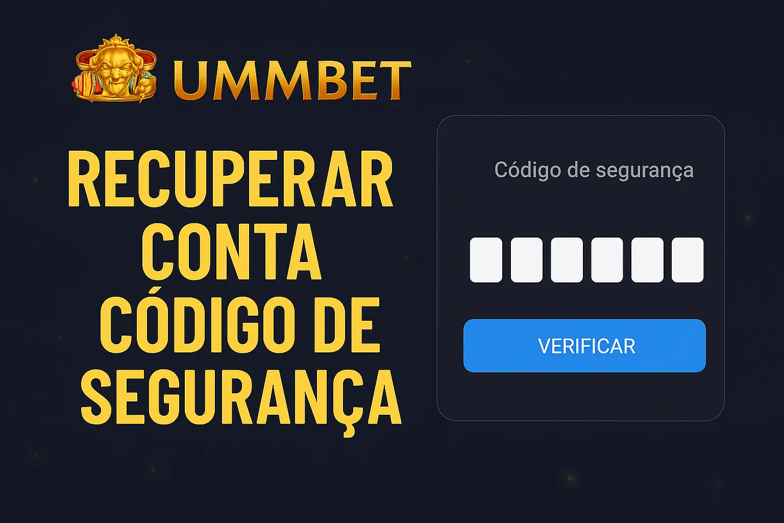 Criar uma nova Conta no plataforma UMMBET